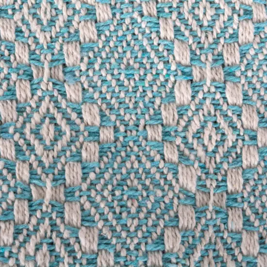 DII Aqua Diamond Stitch Throw {2}