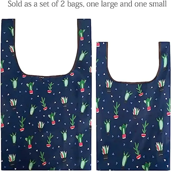 Wrapables JoliBag Collection Reusable Shopping Bag (Set of 6) Green Camo, Cactus {3}