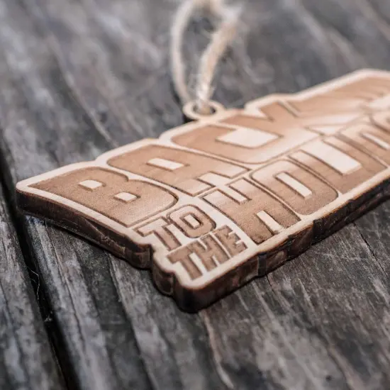 Ornament - Back to the Holidays - Raw Wood 4x2in {2}