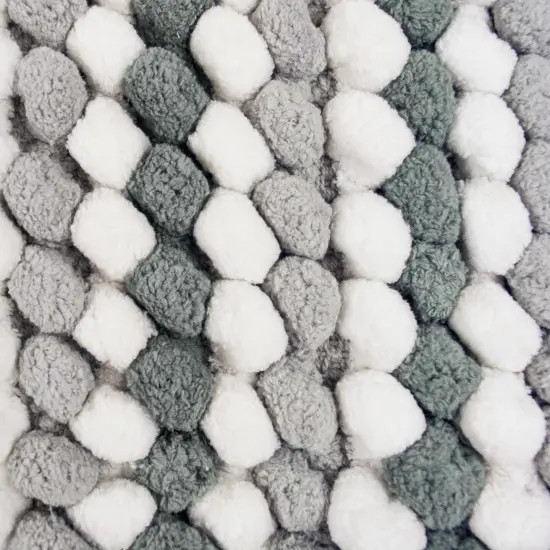 DII Gray Striped Microfiber Bath Mat {2}