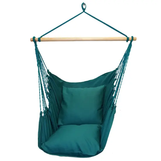 Calloway Mills Tropical Teal Hammock Chair+ 2 Pillow set {1}