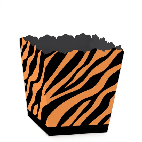 Big Dot of Happiness Tiger Print - Party Mini Favor Boxes - Jungle Party Treat Candy Boxes - Set of 12 {1}
