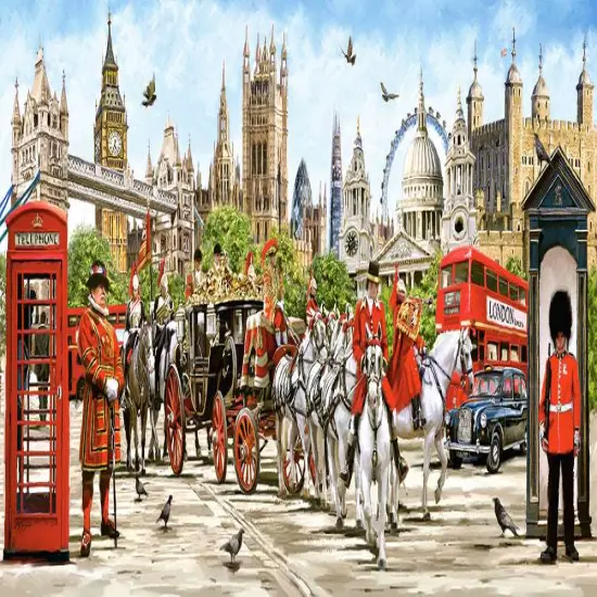 4000 Piece Jigsaw Puzzle, Pride of London, Great Britain, Iconic Monuments of London,Adult Puzzles, Castorland C-400300-2 {2}