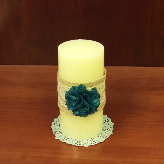 Wrapables Shabby Chic Burlap Rose Flower 3 Inch Diameter (Set of 12), Champagne {5}