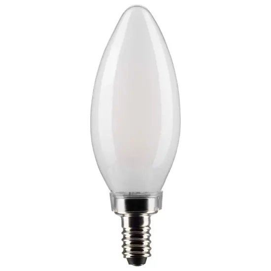 Satco 4w B11 LED 5000K Candelabra Base Frosted Dimmable - 40w equiv Natural Light {1}