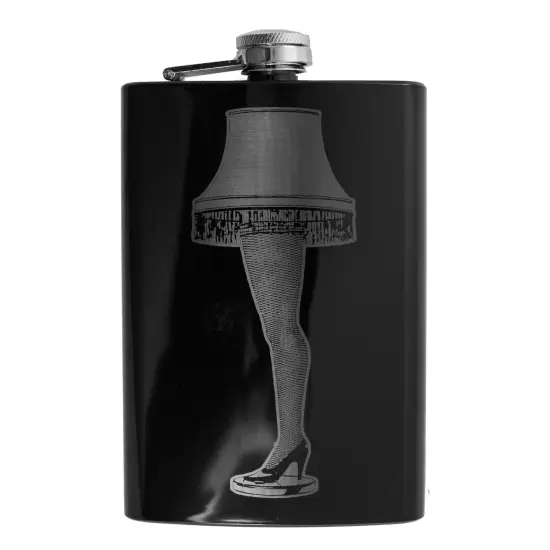 8oz BLACK Leg Lamp Flask {1}