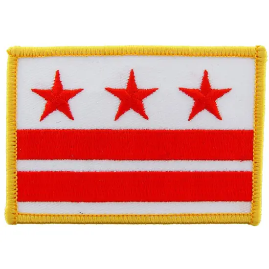 District of Columbia Flag Patch 2 1/2" x 3 1/2" {1}