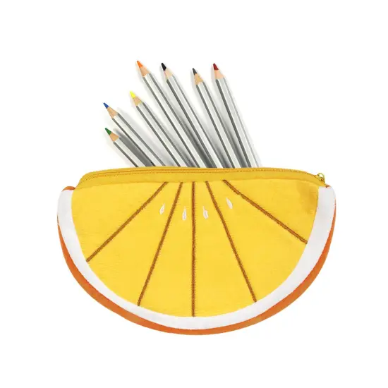 Wrapables Fruity Pencil Case and Pouch (Set of 2) Orange {3}