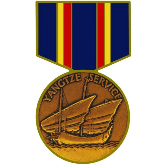 EagleEmblems P13035 Pin-Medal,Yangtze Svc. (1-3/16") {1}