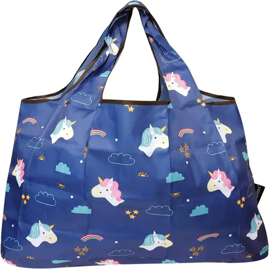 Wrapables Large Foldable Tote Nylon Reusable Grocery Bag, 3 Pack Amazing Animals {2}