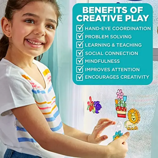 10-Pack of Suncatcher Paint Pens, 10ML Each, 10 Colors, for Kids, Supplies for Painting Suncatchers, Window Art Paint Refill, Arts and Crafts {4}