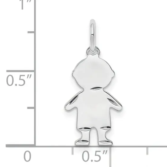 Sterling Silver Boy Charm Jewerly 19mm x 10mm {2}