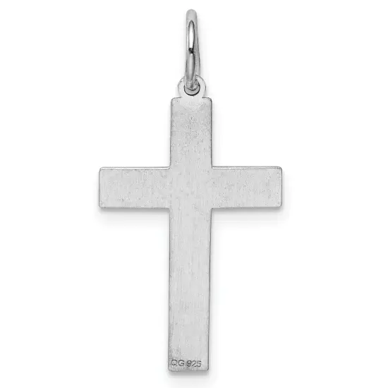 Sterling Silver Cross Charm Jewerly 25mm x 12mm {3}