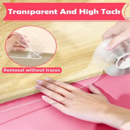 Baby Proofing, Clear Edge Protector Strip, Soft Corner Protectors for Kids, Baby Child Safety Corner Guards for Furniture Against Sharp Corners for Tables, Drawers, Sink, Wall 0.8in x 32.8ft {2}