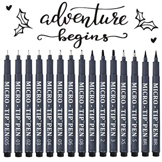 Hand Lettering Brush Pens - 15 Pack Calligraphy Markers for Beginners, Ideal for Writing, Journaling, Drawing, Signature, and School Office Supplies {2}