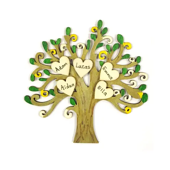 Wrapables Wooden Tree Embellishment Tag for DIY Arts & Crafts (Set of 10) {5}