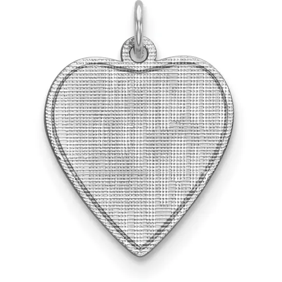 Sterling Silver Heart Charm Jewerly 20mm x 17mm {1}