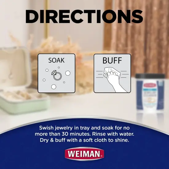 Fine Jewelry Cleaner Liquid with Cleaning Brush &ndash; Restores Shine & Brilliance to Gold, Platinum, Precious Gemstones & Diamond Jewelry, 6 Oz {5}