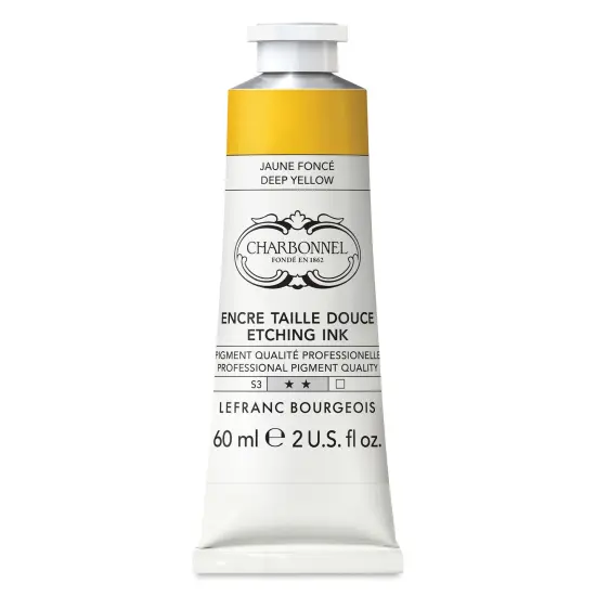 Charbonnel Etching Ink - Deep Yellow, 60 ml {1}