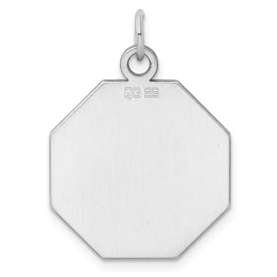 Sterling Silver Disc Octagon Charm 0.035" 20.3mm {3}