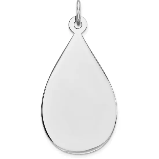 Sterling Silver Disc Charm 0.035" 15.8mm Jewerly 27mm x 17mm {1}