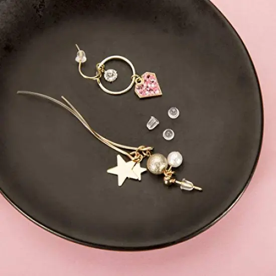 1200 PcsSilicone Earring Backs Earring Backings ,Soft Clear Ear Safety Back Pads Backstops Clutch Stopper Replacement for Fish Hook Earring Studs Hoops, Diameter 4mm {4}