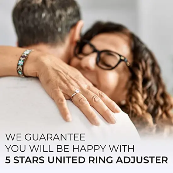 Ring Size Adjuster for Loose Rings - 12 Pack Silicone Ring Sizers in 2 Sizes for Various Band Widths - Invisible Ring Guards for Men and Women by 5 STARS UNITED {3}