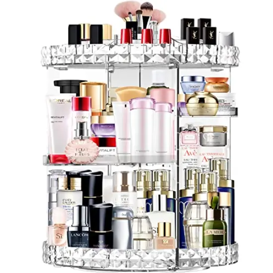 Makeup Organizer 360 Degree Rotating 7 Adjustable Layers Large Capacity Cosmetic Organizer Transparent Make Up Organizers and Storage {3}