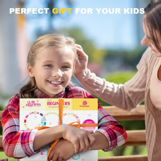 Clay Beads Bracelet Making Kit for Beginner, 5000Pcs Heishi Flat Preppy Polymer Clay Beads with Charms Kit for Jewelry Making, DIY Arts and Crafts Gifts Toys for Kids Age 6-12 {6}