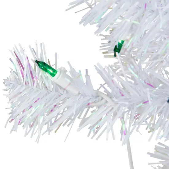 Northlight 2' Pre-Lit Slim White Artificial Christmas Tree - Green Lights {5}