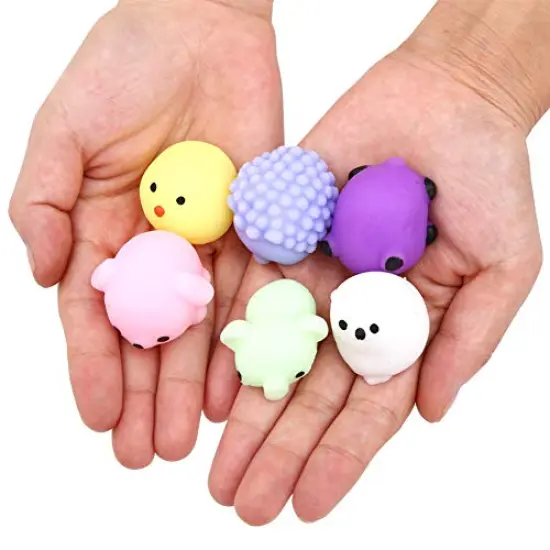 24 Pcs Squishies Squishy ToyParty Favors for Kids Mochi Squishy Toy moji Kids Mini Kawaii squishies Mochi Stress Reliever Anxiety Toys Easter Basket Stuffers fillers with Storage Box {6}