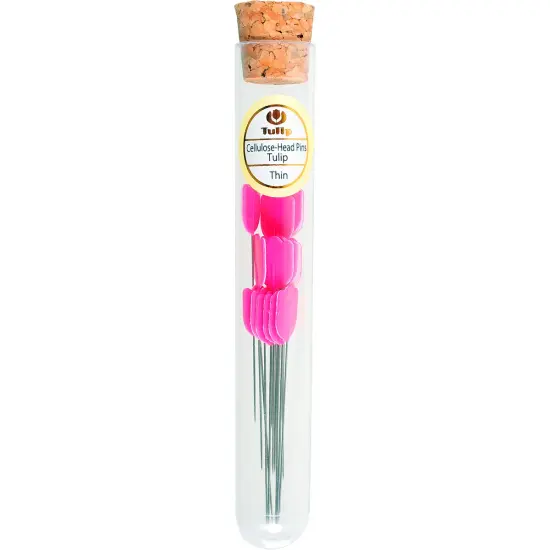 Tulip Straight Pins-Pink Tulip Head 15/Pkg {2}