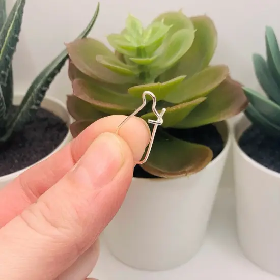 100 or 500 Pieces: Silver Plated Kidney Earring Wires {4}