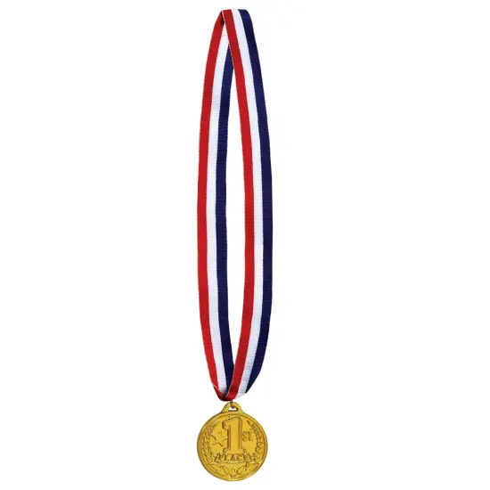 1St Place Medal W/Ribbon, (Pack Of 12) {1}