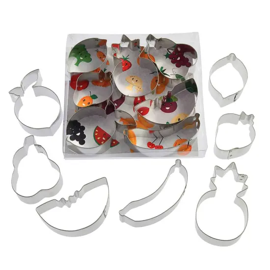 Fruit Cookie Cutter 7 Pc Set B1486, CookieCutter.com, Tin Plated Steel, Handmade in the USA {1}