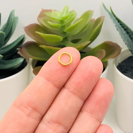 100, 500 or 1,000 Pieces: 8 mm Gold Plated Open Jump Rings, 18g {3}