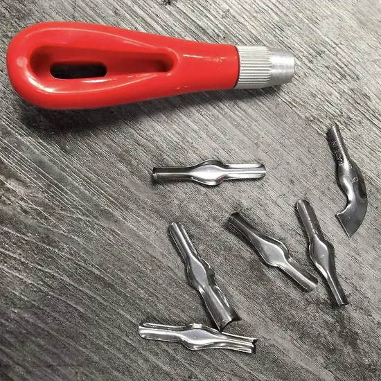 Pixiss Rubber Block Stamp Carving Stamp Making Kit with Cutter Tools 12 Pack {5}