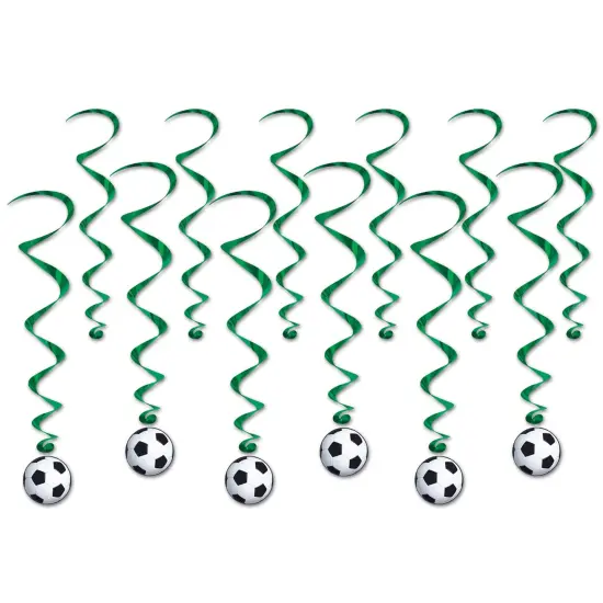 Soccer Ball Whirls, (Pack Of 6) {1}