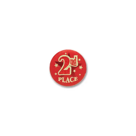 2nd Place Satin Button (Pack of 6) {1}