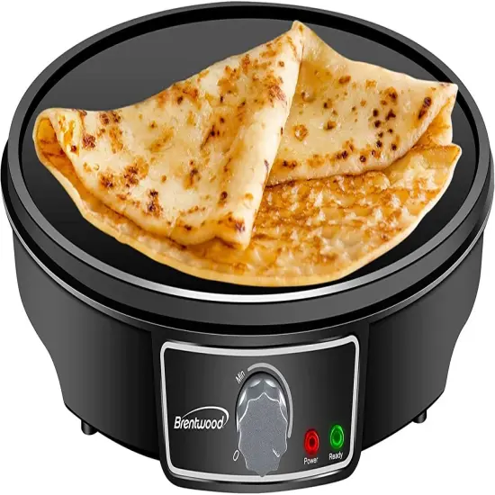 Brentwood TS-602BK 12-Inch Electric Non-Stick Crepe Pancake Maker Black {1}