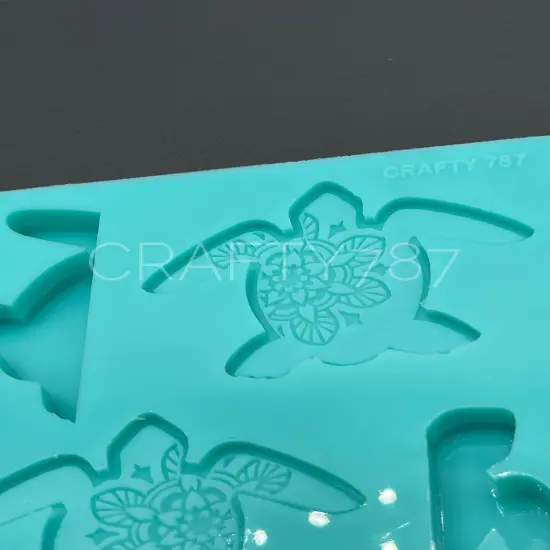 Mandala Turtle Straw Topper Mold {3}