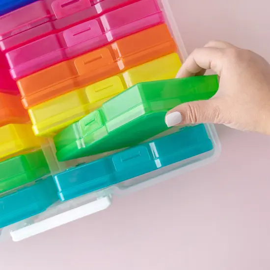 We R Craft & Photo Translucent Plastic Storage-15"X12"X5", W/16 Mini Cases {6}