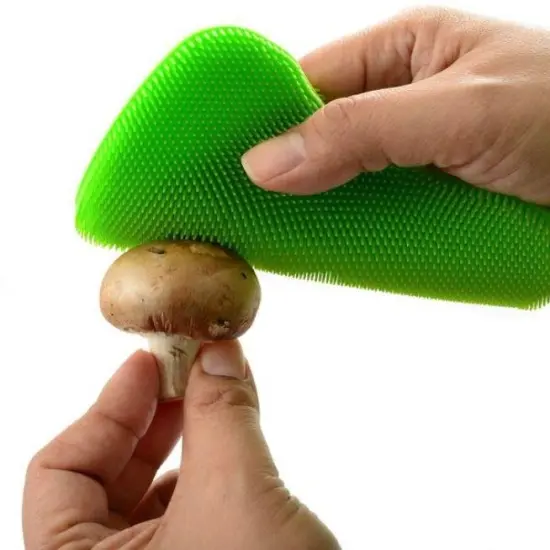 Norpro Silicone Dish Scrubbing Sponge / Vegetable Scrubber Brush - Green {6}