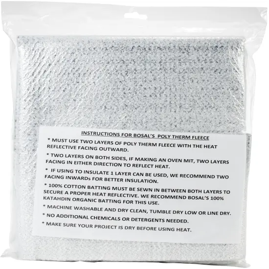 Bosal Poly-Therm Heat Reflective Fleece-Silver 31"X36" {2}