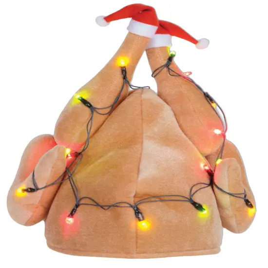 Plush Light-Up Christmas Turkey Hat (Pack of 6) {1}