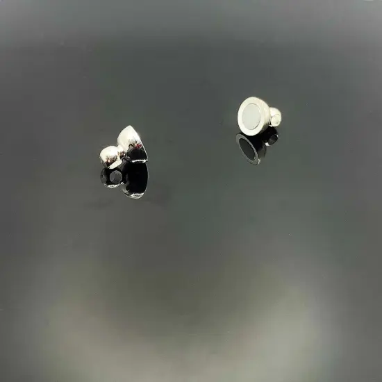 4, 20 or 50 Pieces: Round Magnetic Silver Plated Jewelry Clasps {2}