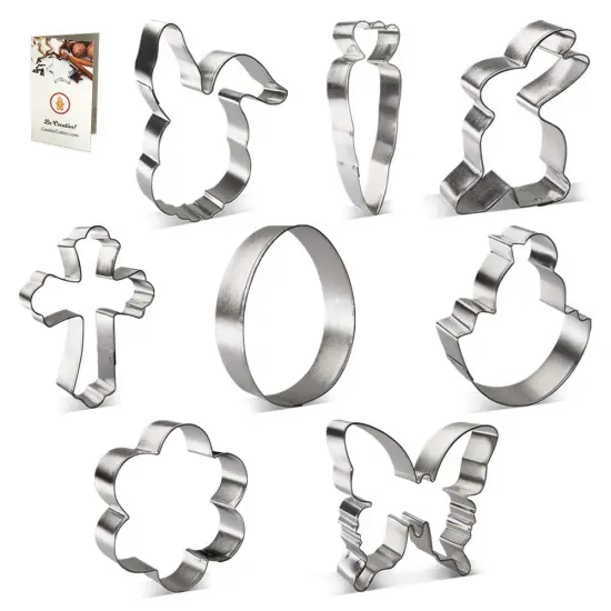 Easter Cookie Cutter 8 Pc Set, CookieCutter.com, Tin Plated Steel, Handmade in the USA {3}