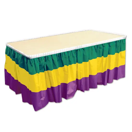Mardi Gras Table Skirting (Pack of 6) {1}