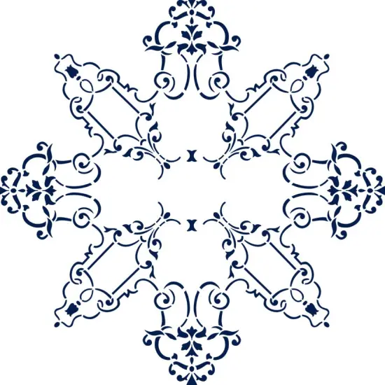 Filagree Medallion Ceiling Design Wall Stencil | 2735R by Designer Stencils | Reusable Art Craft Stencils for Painting on Walls, Canvas, Wood | {2}