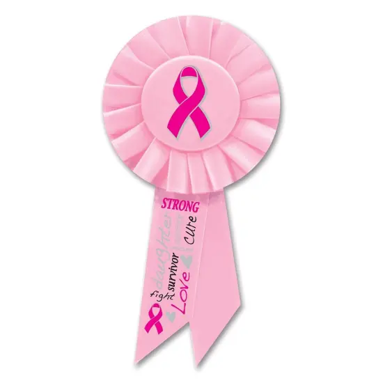 Pink Ribbon Rosette (Pack of 6) {1}
